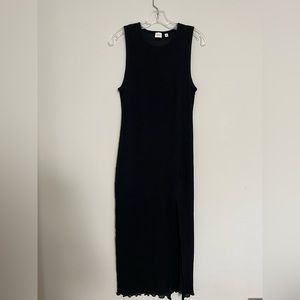 Wilfred at Aritzia long black knit dress